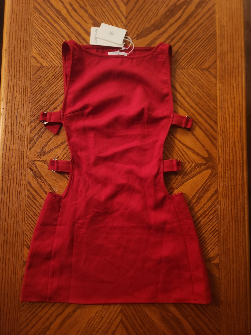 Peppermayo Red Cutout Bodycon Dress